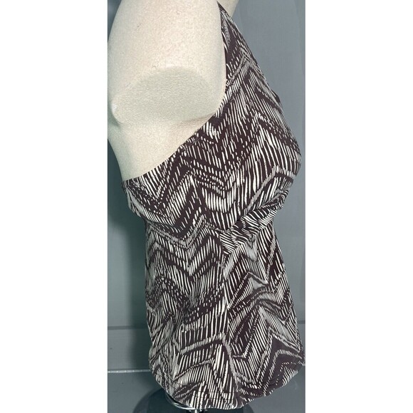Women’s Garnet Hill Tankini‎ Halter Top Swim Brown Beige Tan Size 6 NWOT - Picture 3 of 7